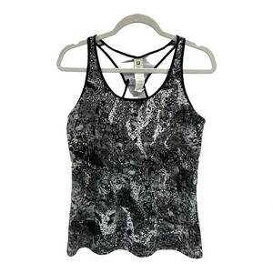 Fabletics Eiffel Tank Women‎ Medium Gilded Granite Scoop Neck Racerback
